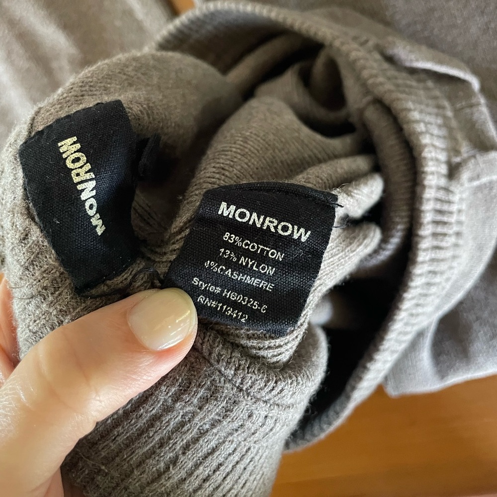 Monrow Cashmere/Cotton Knit Drawstring Pants - Picture 9 of 10
